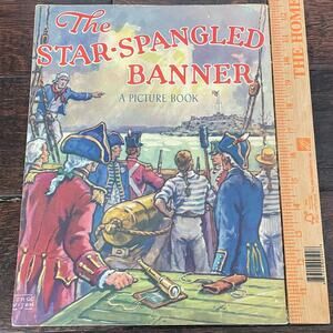 Vintage The Star Spangled Banner Picture Book Paperback Colorful Art & Music